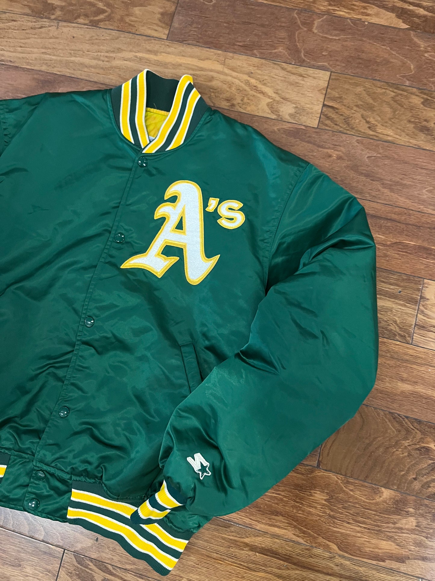 90s Oakland A's Athletics Vintage Starter MLB Satin Jacket (L)
