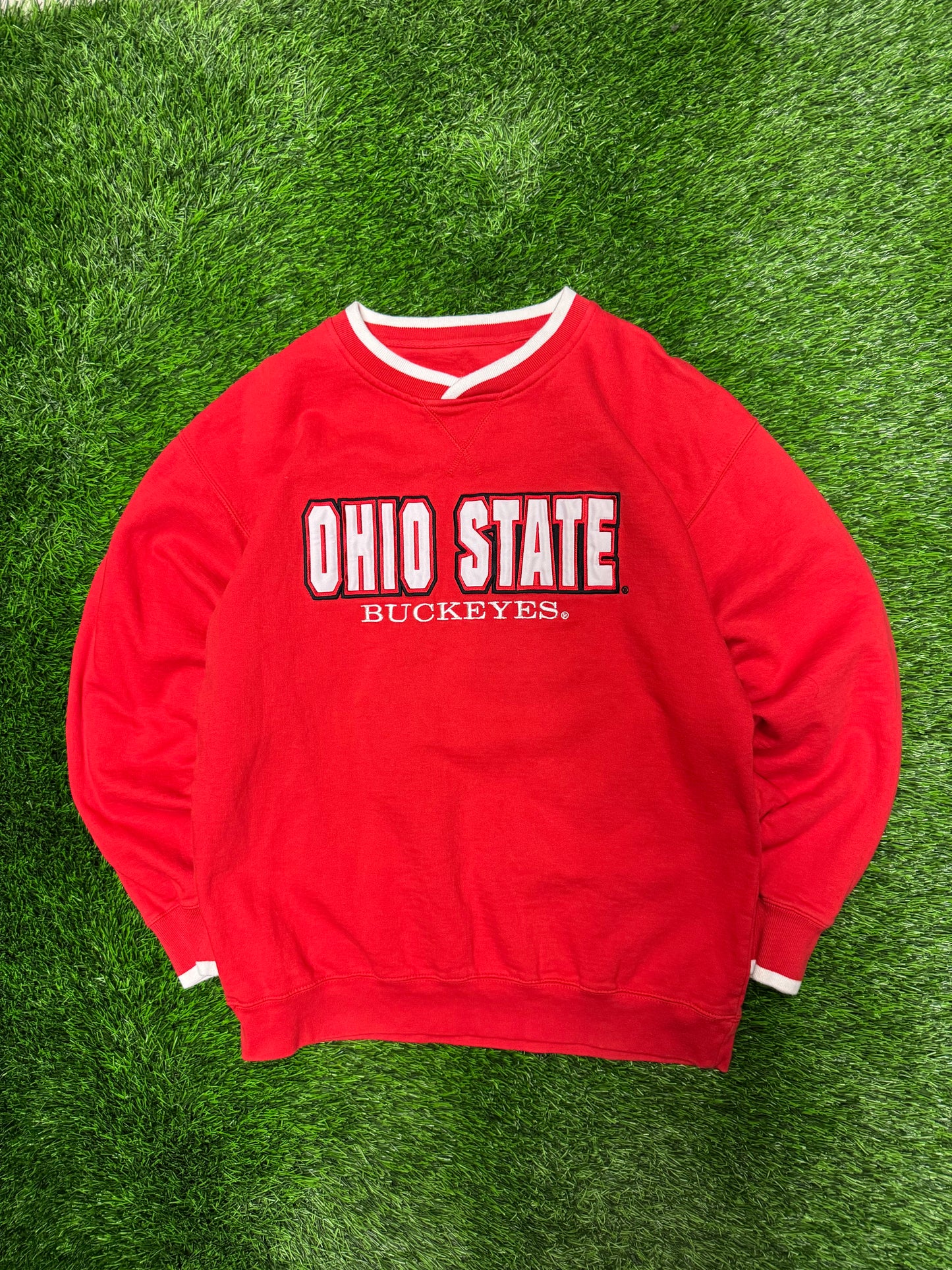 00s Ohio State University (OSU) Buckeyes Cadre Embroidered Crewneck (L)