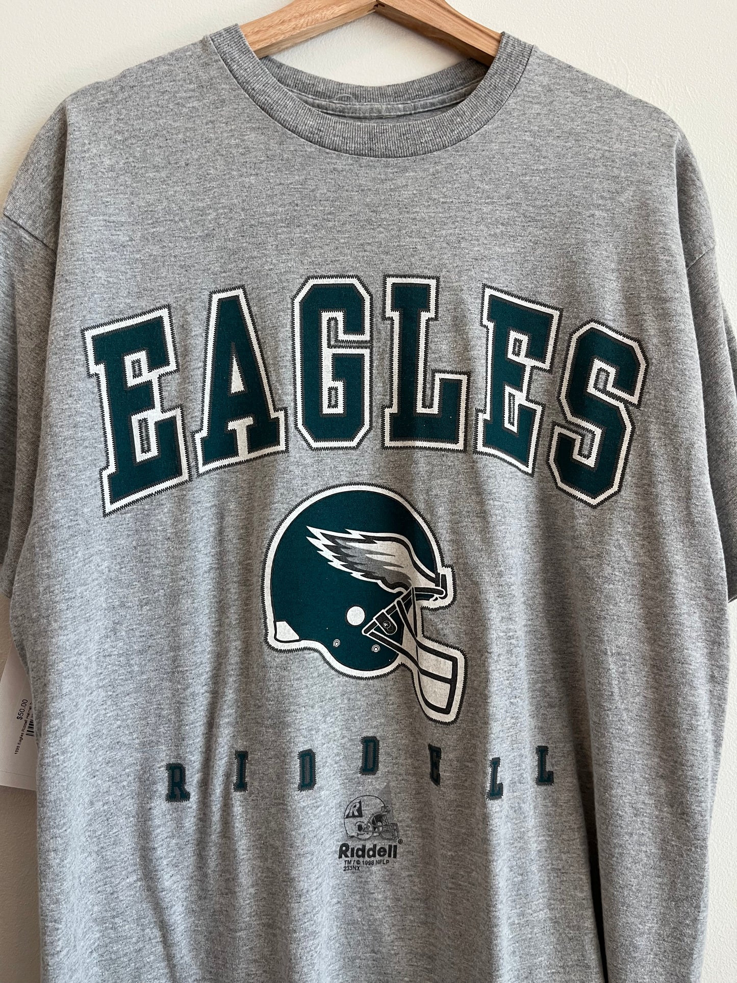 1998 Philadelphia Eagles Riddell Helmet Tee (L)