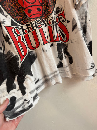 90s Chicago Bulls Street Basketball Cropped AOP Tee (L)