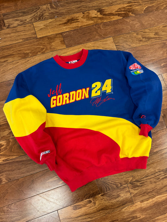 90s Jeff Gordon Rainbow Vintage Nascar Crewneck (XL)