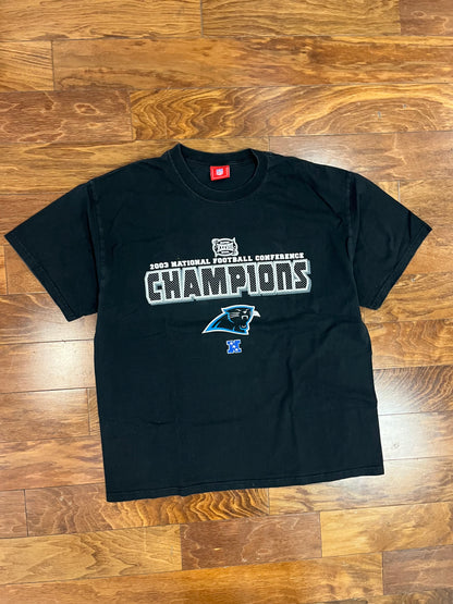 2003 Carolina Panthers Black Conference Champs Tee (XL)