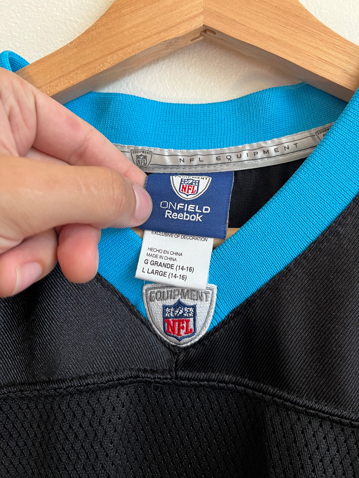 2010s Carolina Panthers NFL Reebok John Kasay Jersey (Youth L)