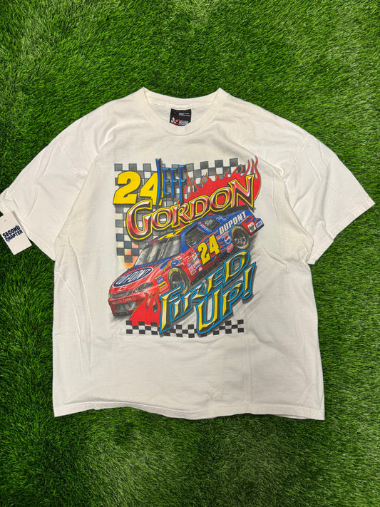 2001 Jeff Gordan Flames Double Sided Tee (L)