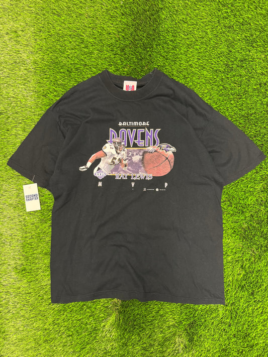 2001 Baltimore Ravens Ray Lewis Super Bowl Tee (XL)