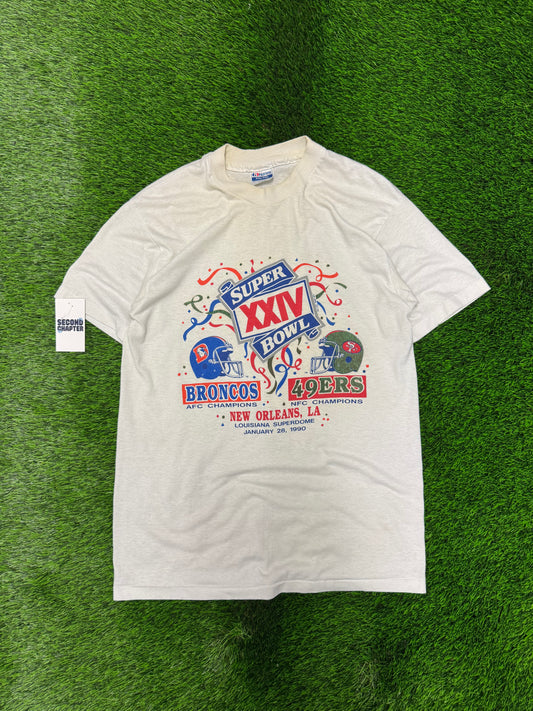 1990 Super Bowl Broncos v 49ers Tee (L)