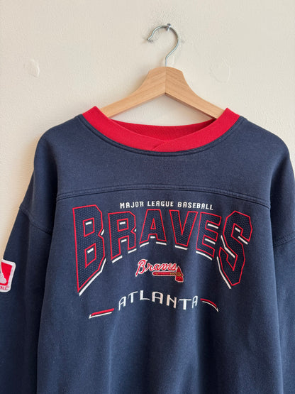 90s Atlanta Braves Vintage Embroidered Lee Crewneck (L)
