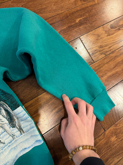 90s Wolves Wrap Around Nature Crewneck (XL)