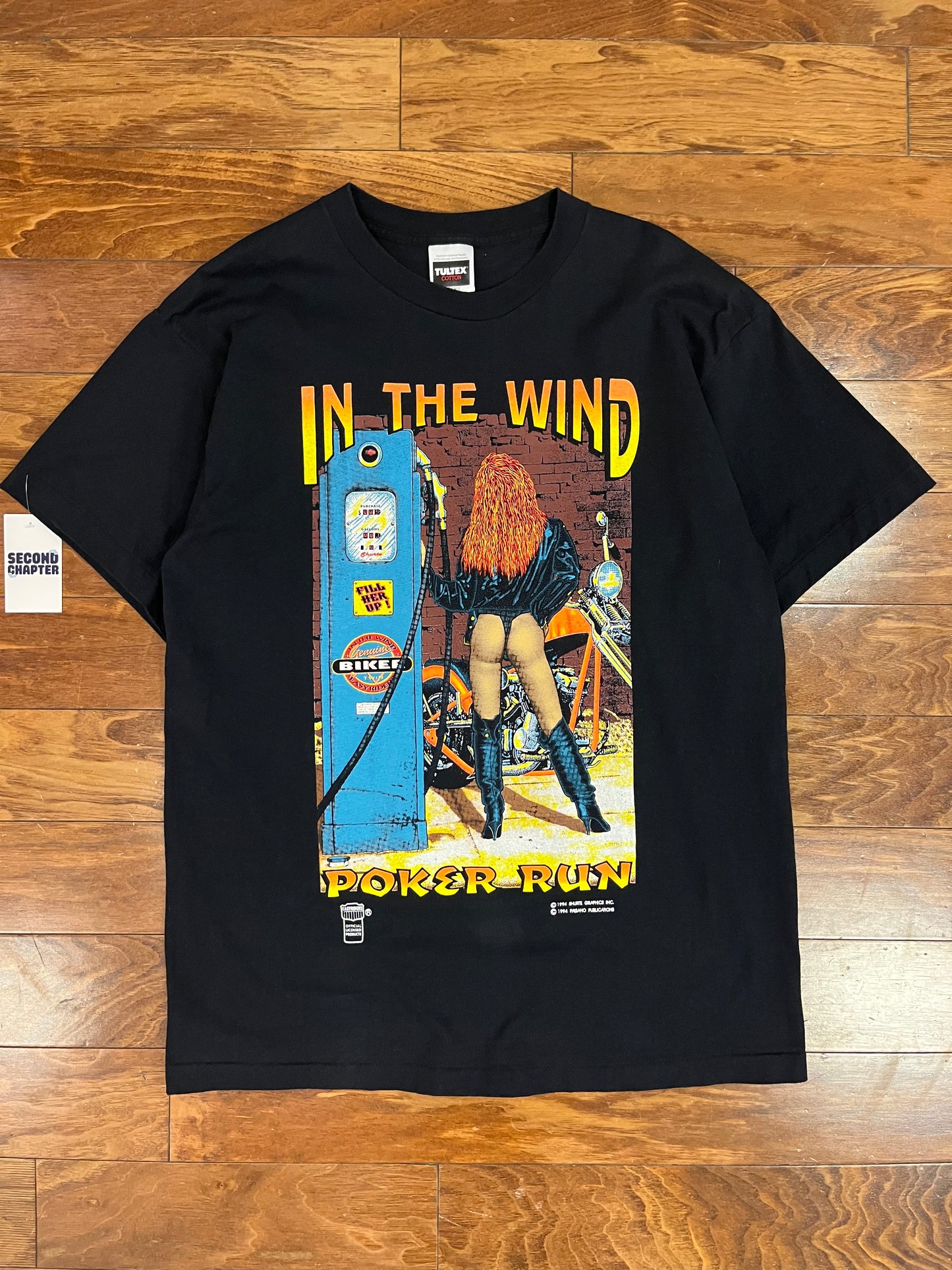 1995 Easy Riders Poker Run Vintage Shurte Graphics Tee (XL)