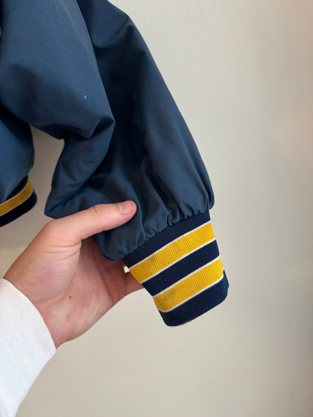 80s Notre Dame Boxy Swingster Vintage Windbreaker Varsity Jacket (L)