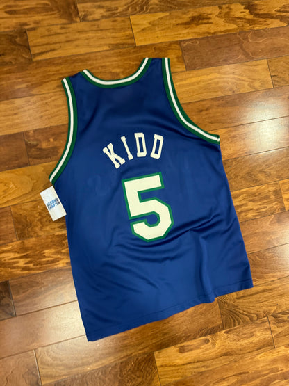 90s Dallas Mavericks Jason Kidd #5 Champion Vintage NBA Jersey (M)