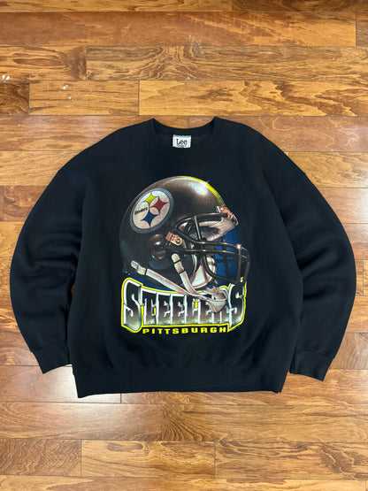 1998 Pittsburgh Steelers Helmet Graphic Crewneck (XXL)