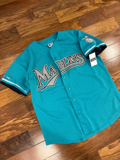 90s Florida Marlins Majestic Embroidered MLB Jersey (XL)