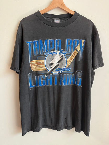 90s Tampa Bay Lightning Vintage NHL Hockey Tee (L)