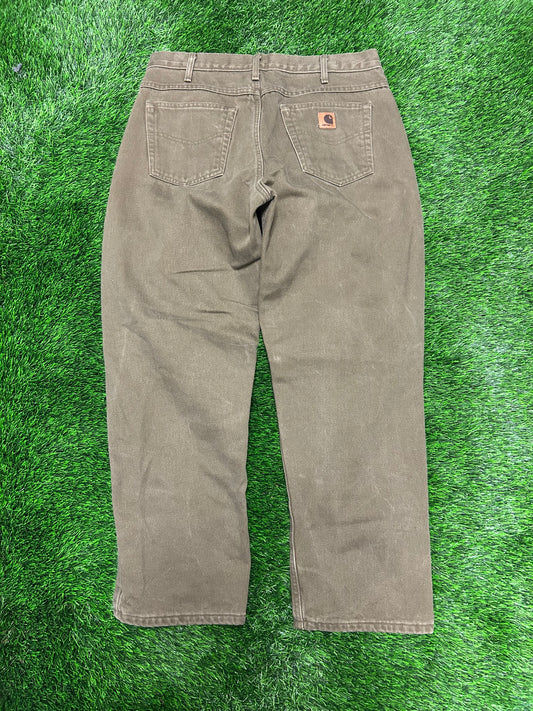 2004 Vintage Carhartt Flannel Lined Ivy Jeans (36 x 30)