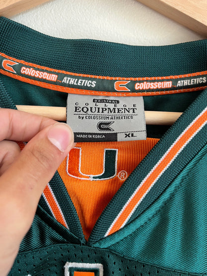 00s Miami Hurricanes Colosseum Stitched Jersey (XL)