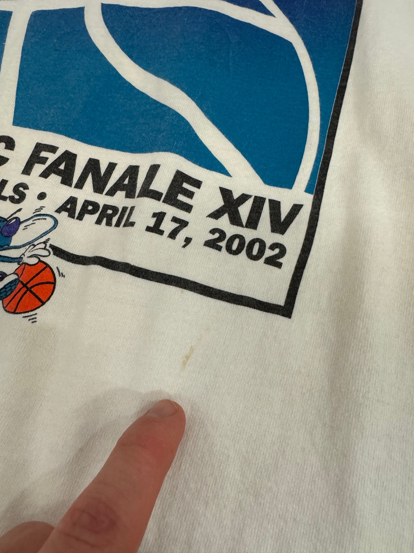 2002 Charlotte Hornets v Chicago Bulls Fantastic Fanale XIV Vintage NBA Tee (XL)