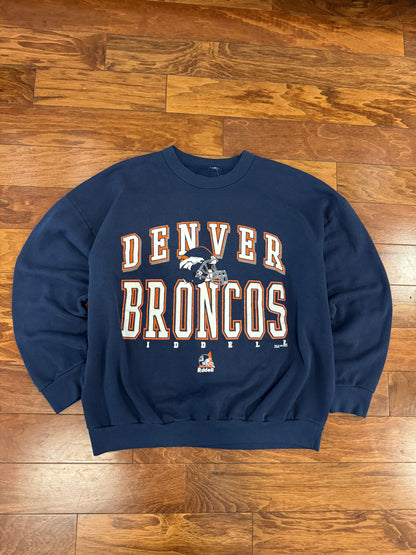 1997 Denver Broncos Riddell Spell Out Crewneck (XL)