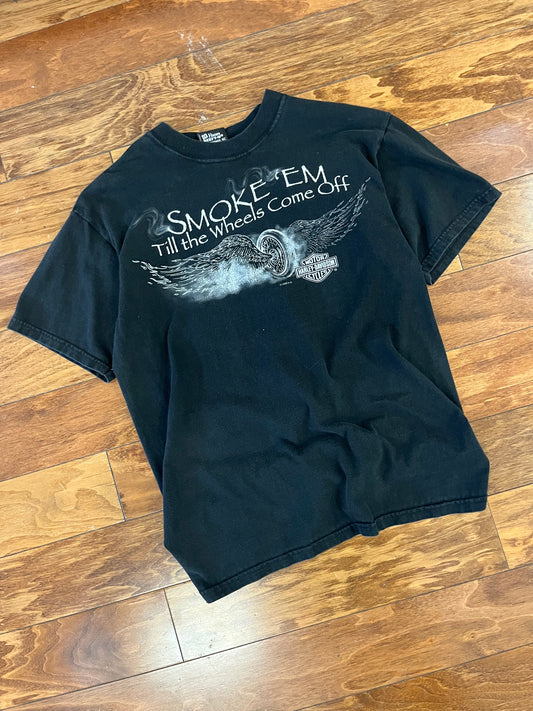 2008 Harley Davidson "Smoke Em" Black Tee (M)