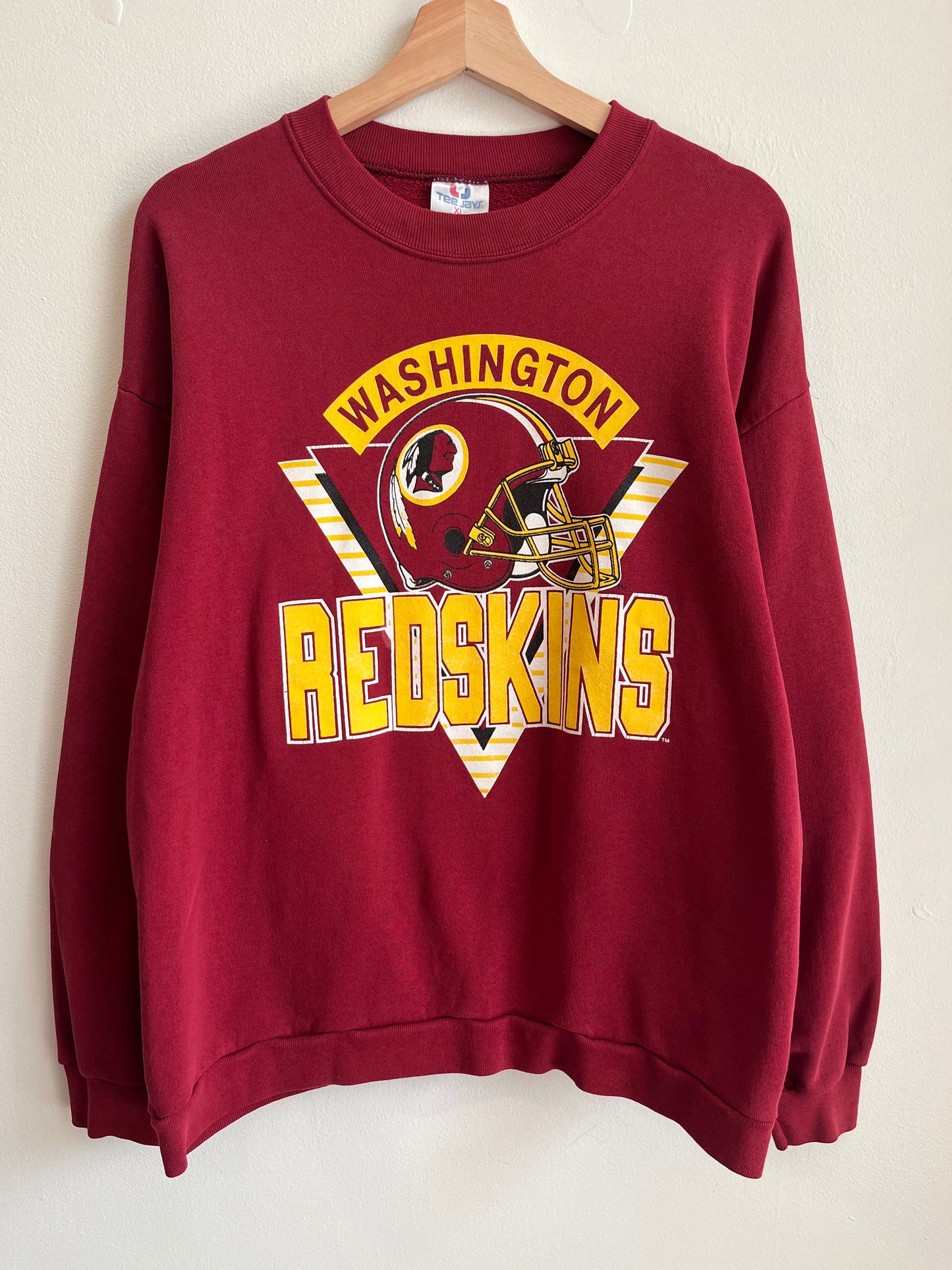 90s Washington Redskins Big Spell Out Maroon Crewneck (XL)