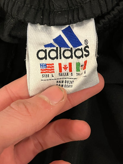 90s Adidas Black Breakaway Vintage Sweatpants (L)