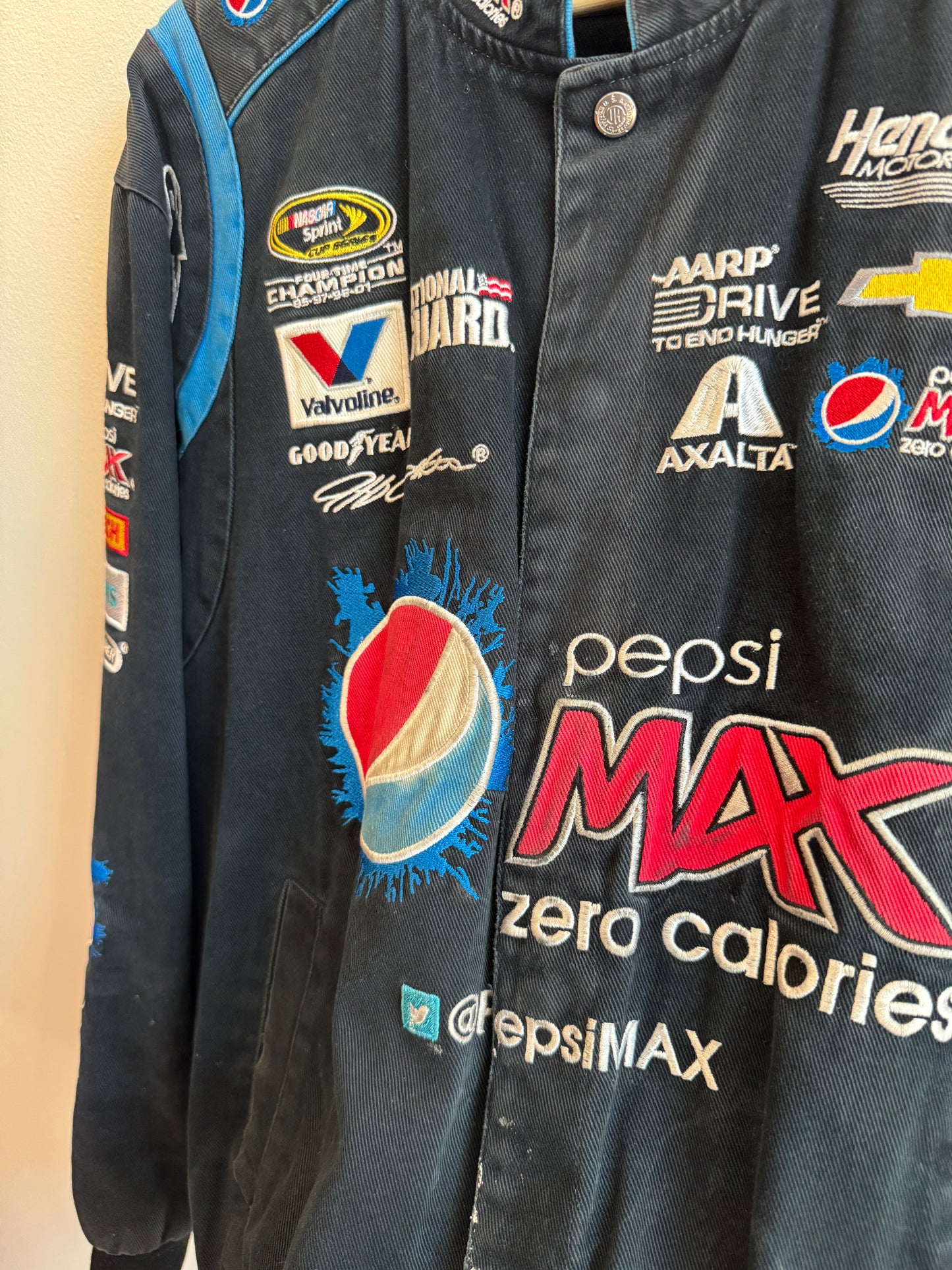 00s Pepsi Max Vintage Faded Nascar Racing Jacket (L)