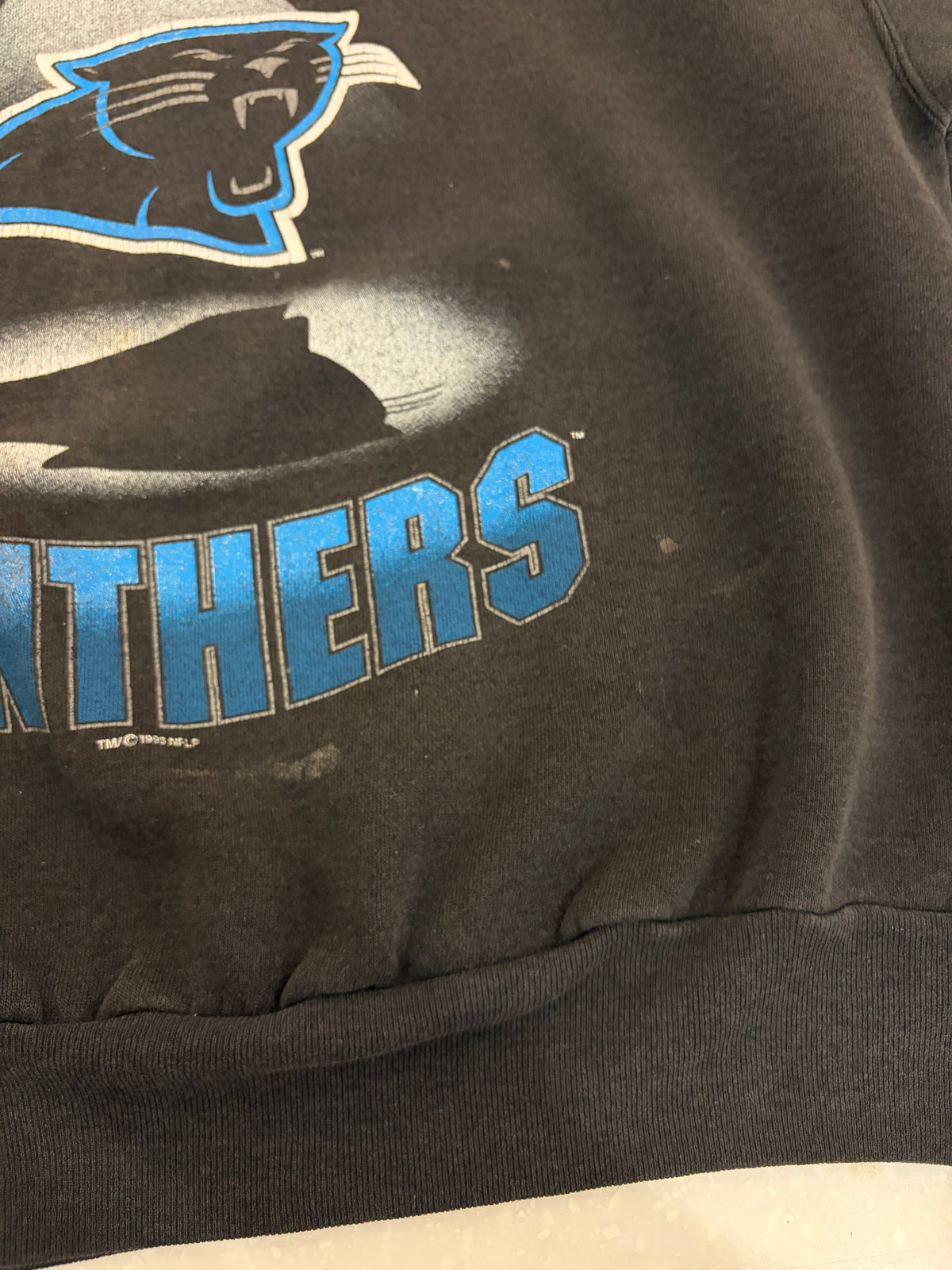 90s Carolina Panthers Stained Starter Shadow Crewneck (XL)