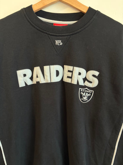 00s Oakland Raiders NFL Spell Out Crewneck (L)