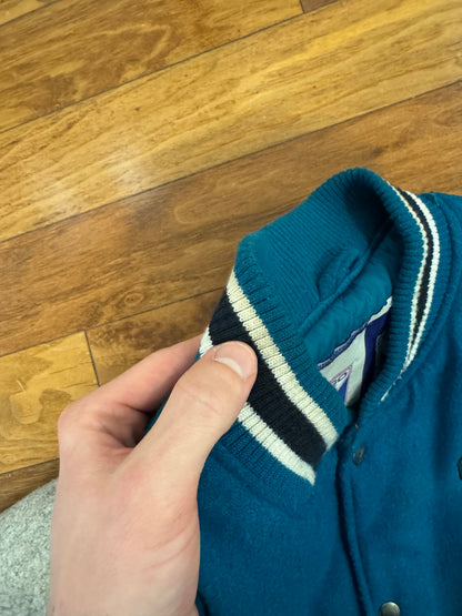 90s Charlotte Hornets Logo 7 Varsity Jacket (L)