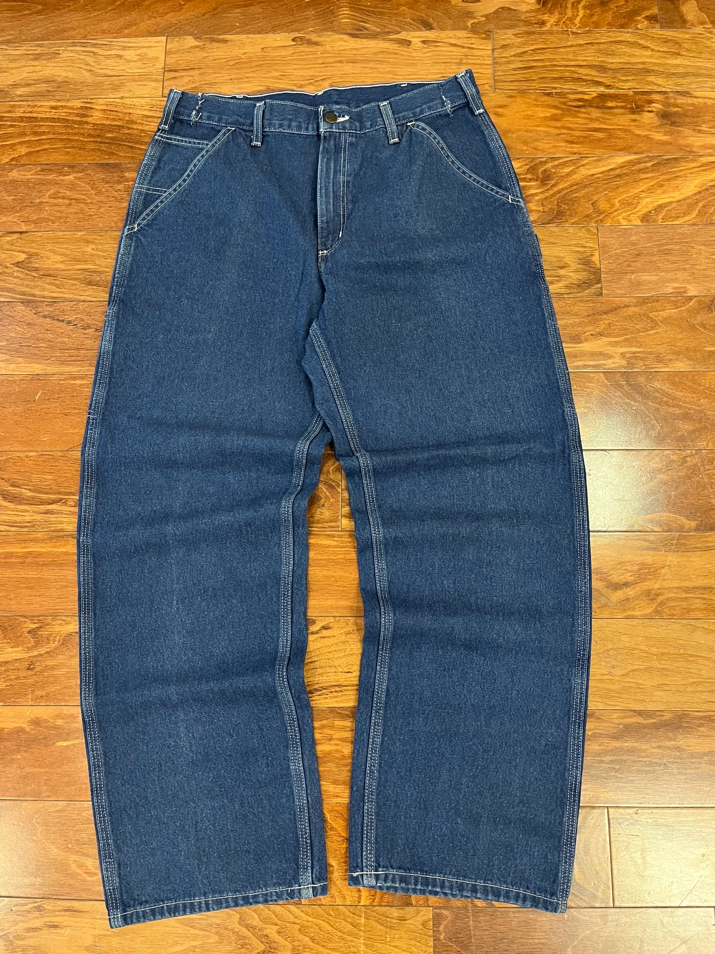 2013 Carhartt Dark Wash Carpenter Jeans (34 x 30)