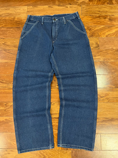 2013 Carhartt Dark Wash Carpenter Jeans (34 x 30)
