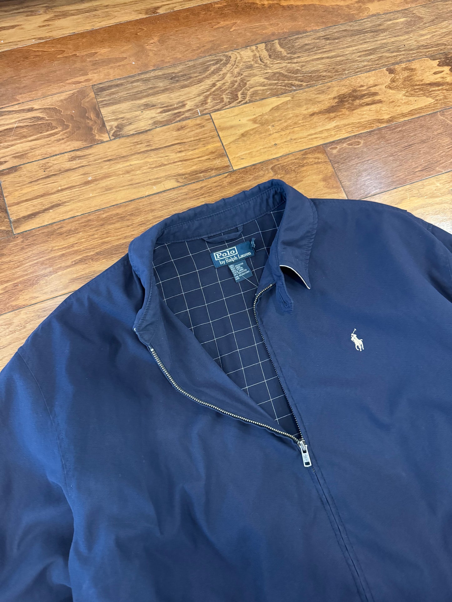 90s Polo Ralph Lauren Navy Lined Essential Jacket (XXL)