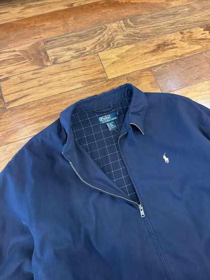 90s Polo Ralph Lauren Navy Lined Essential Jacket (XXL)