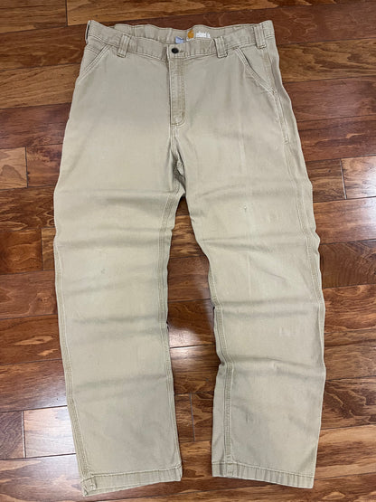 Carhartt Khaki Relaxed Fit Workwear Pants (38 x 34)