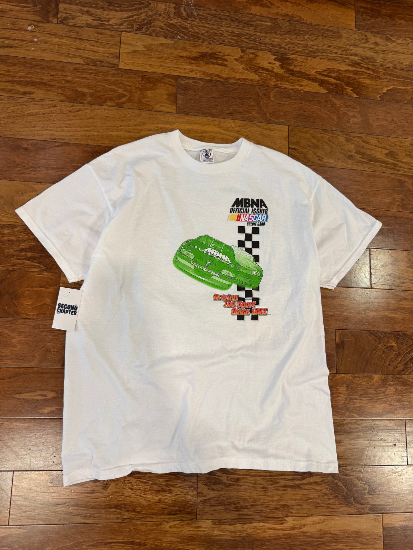 1999 MBNA Nascar Graphic White Tee (XL)
