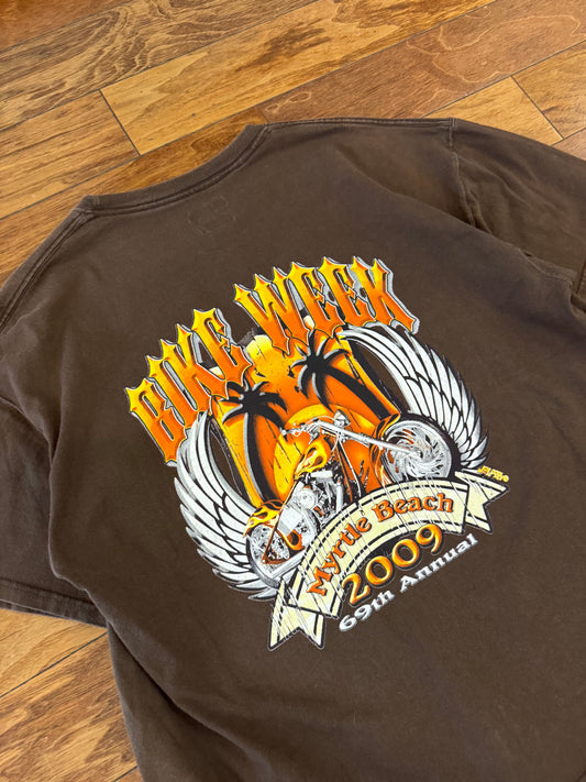 2009 Myrtle Beach Bike Week Russell Athletics Boxy Tee (L)