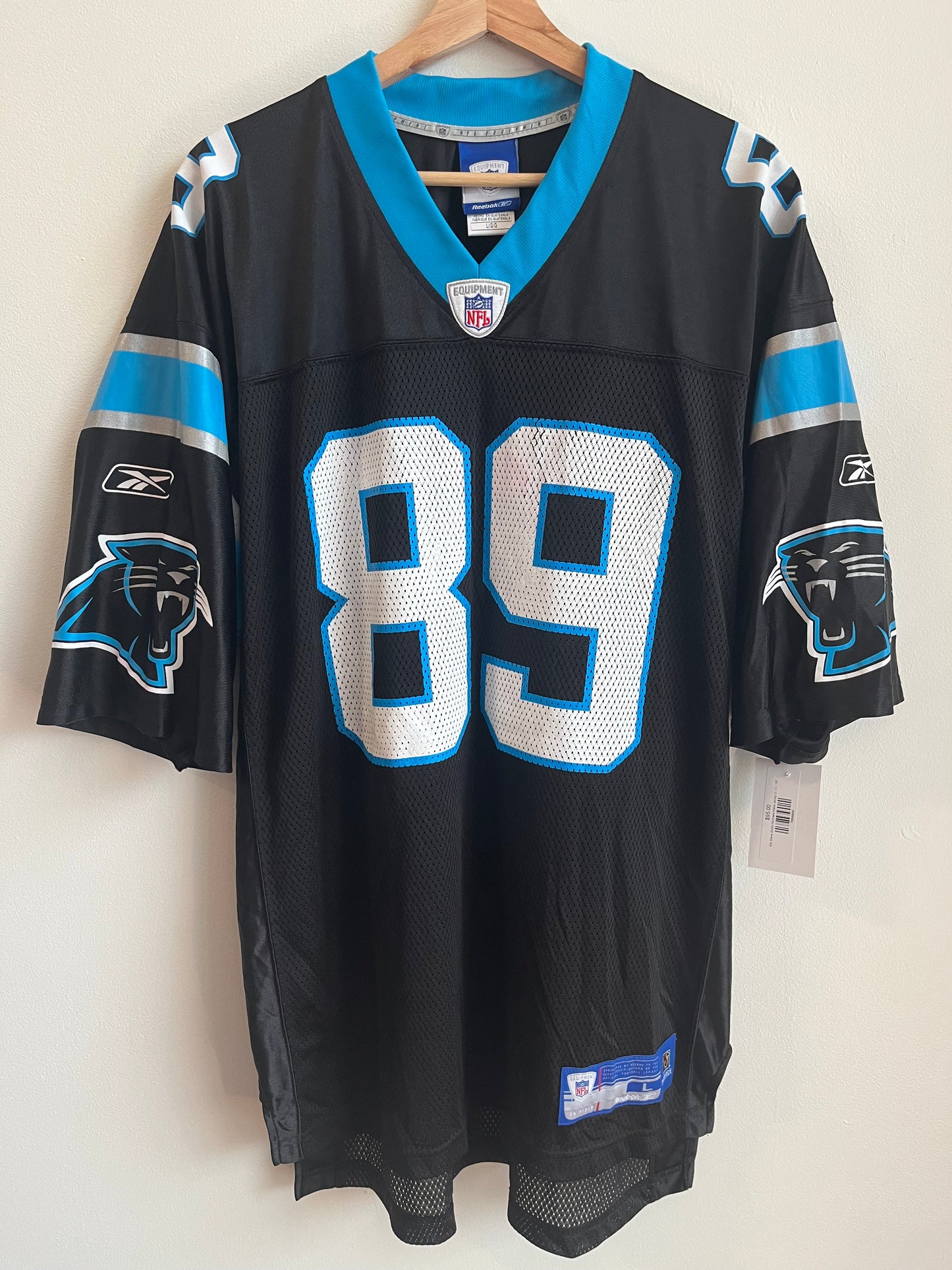 00s Carolina Panthers Steve Smith Reebok Home Jersey (L)