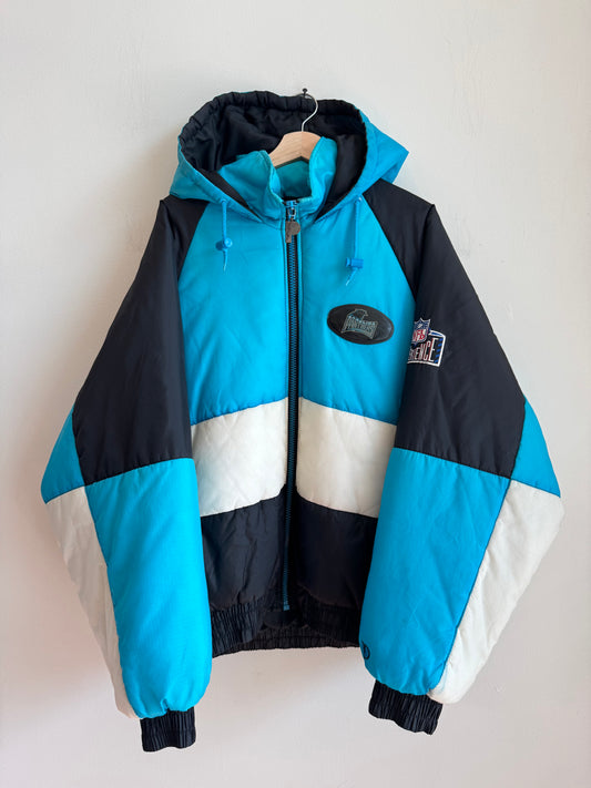 90s Carolina Panthers Pro Player NFL Experience Puffer Jacket (XL)