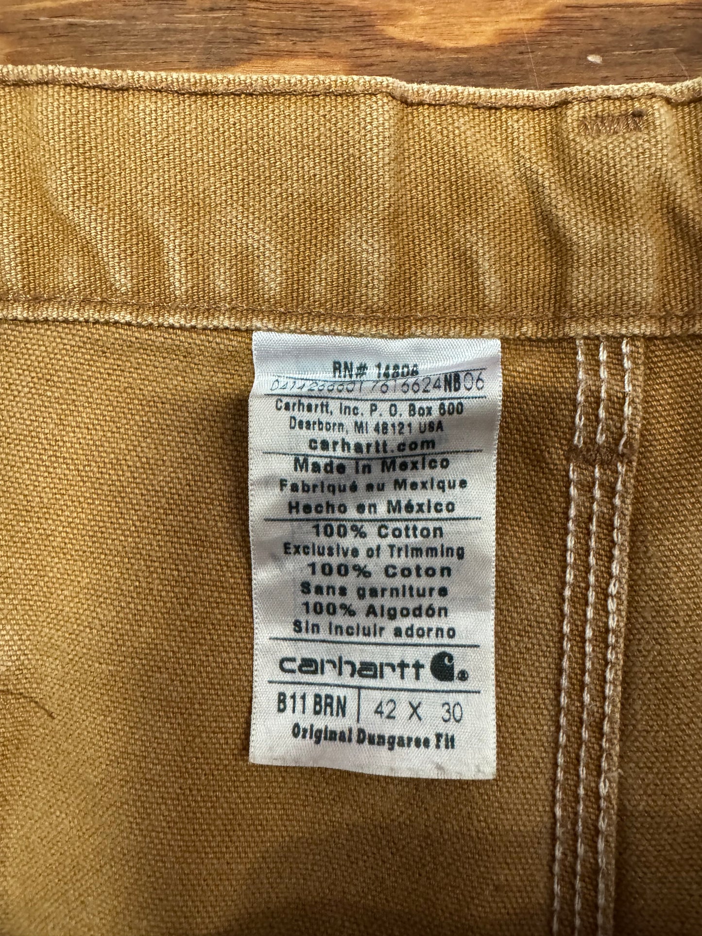 2014 Carhartt Faded Tan Carpenter Pants (42 x 30)
