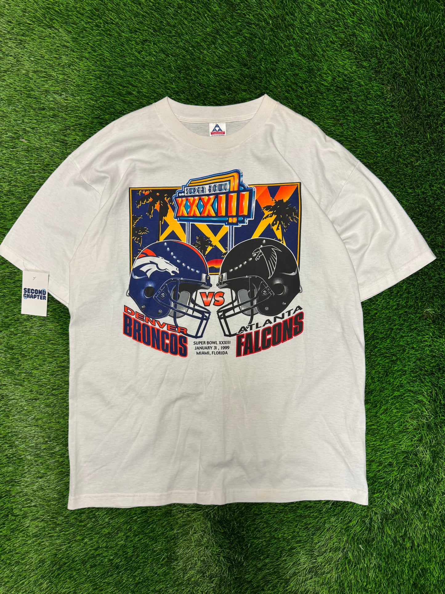 1999 Broncos v Falcons Super Bowl Tee (XL)