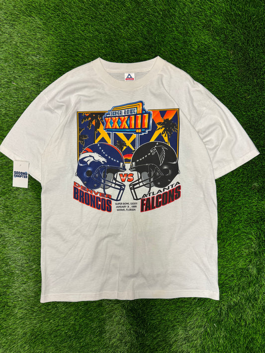 1999 Broncos v Falcons Super Bowl Tee (XL)