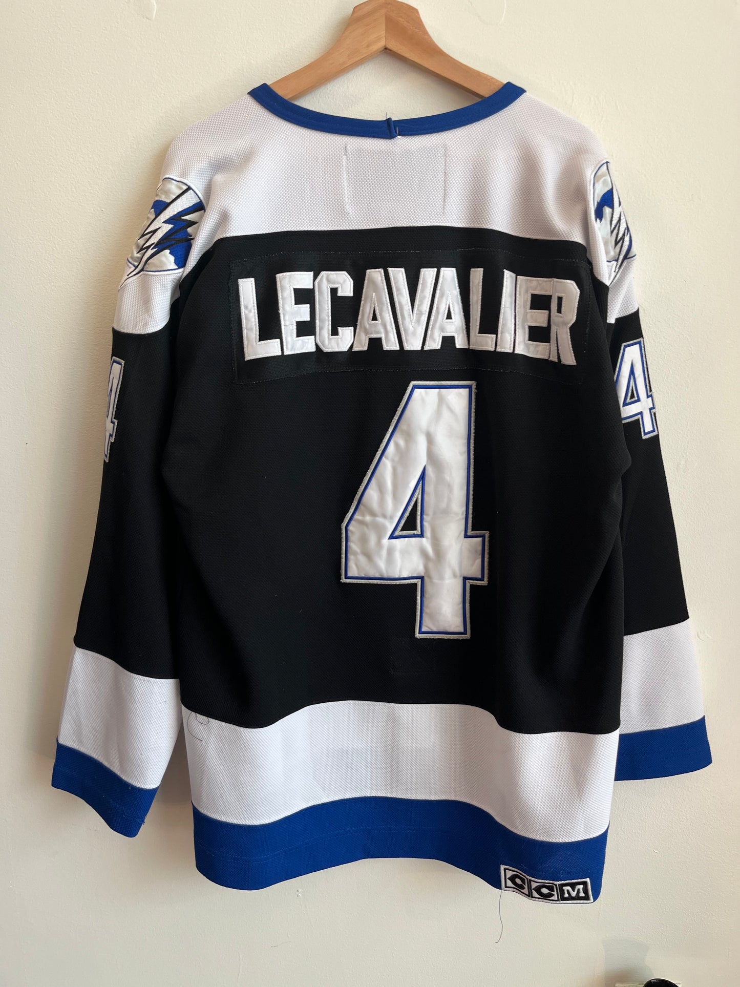 1990s Tampa Bay Lightning Vincent Lecavalier Hockey Jersey (L)
