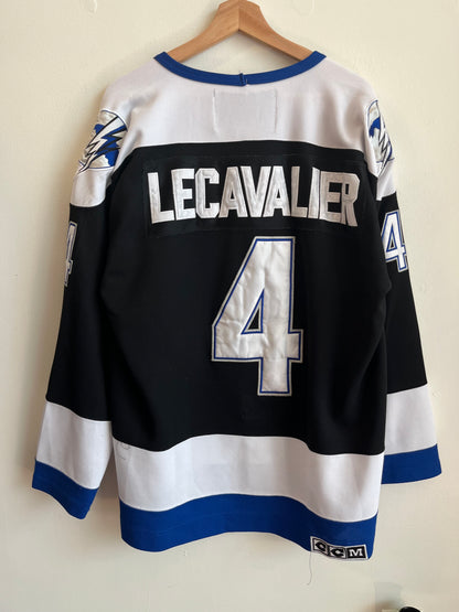 1990s Tampa Bay Lightning Vincent Lecavalier Hockey Jersey (L)