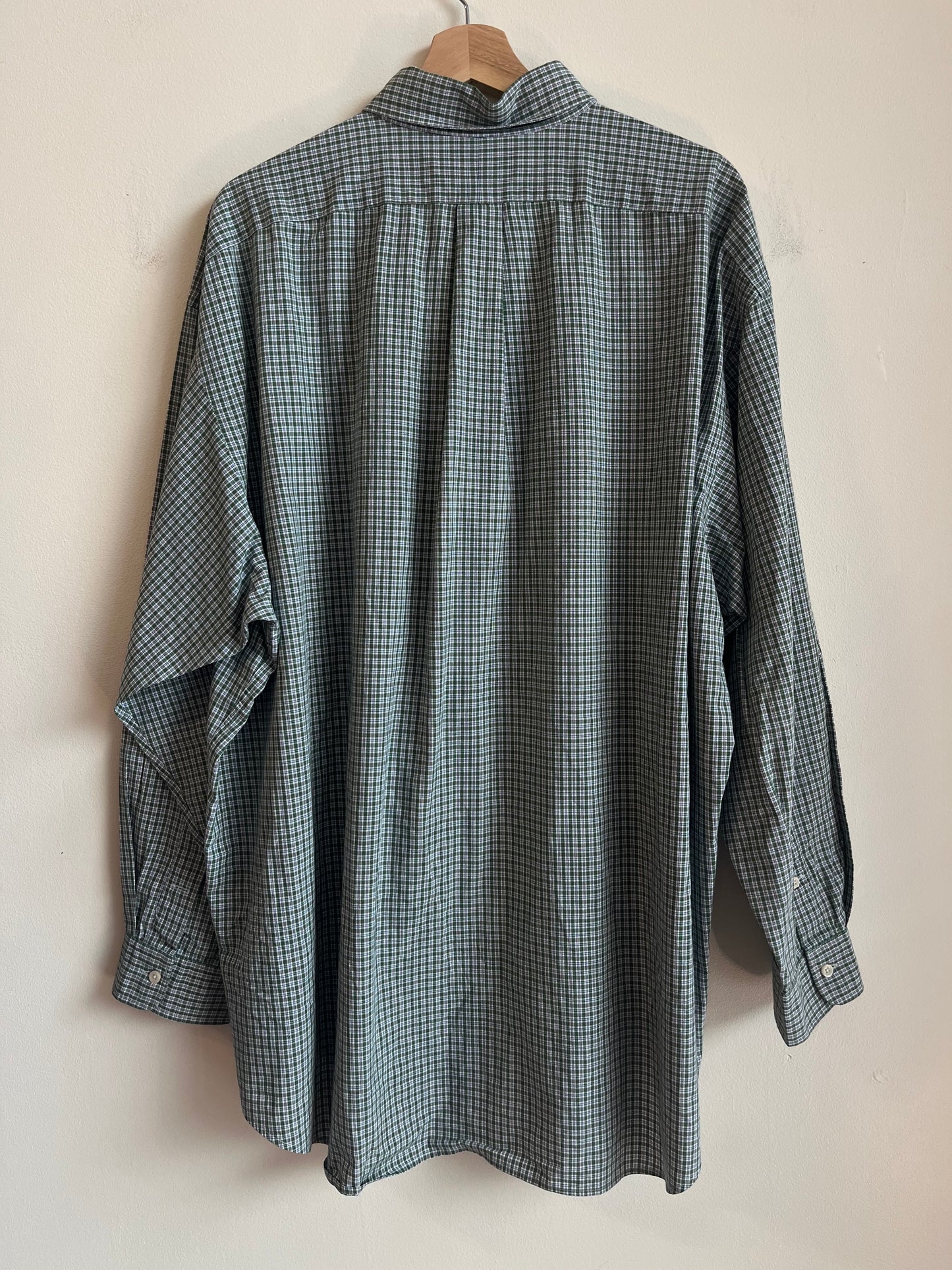 00s Polo Ralph Lauren Green Button Down Polo Shirt (XXL)
