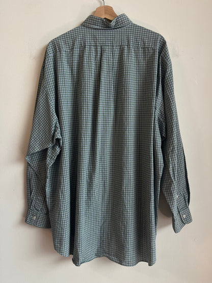 00s Polo Ralph Lauren Green Button Down Polo Shirt (XXL)