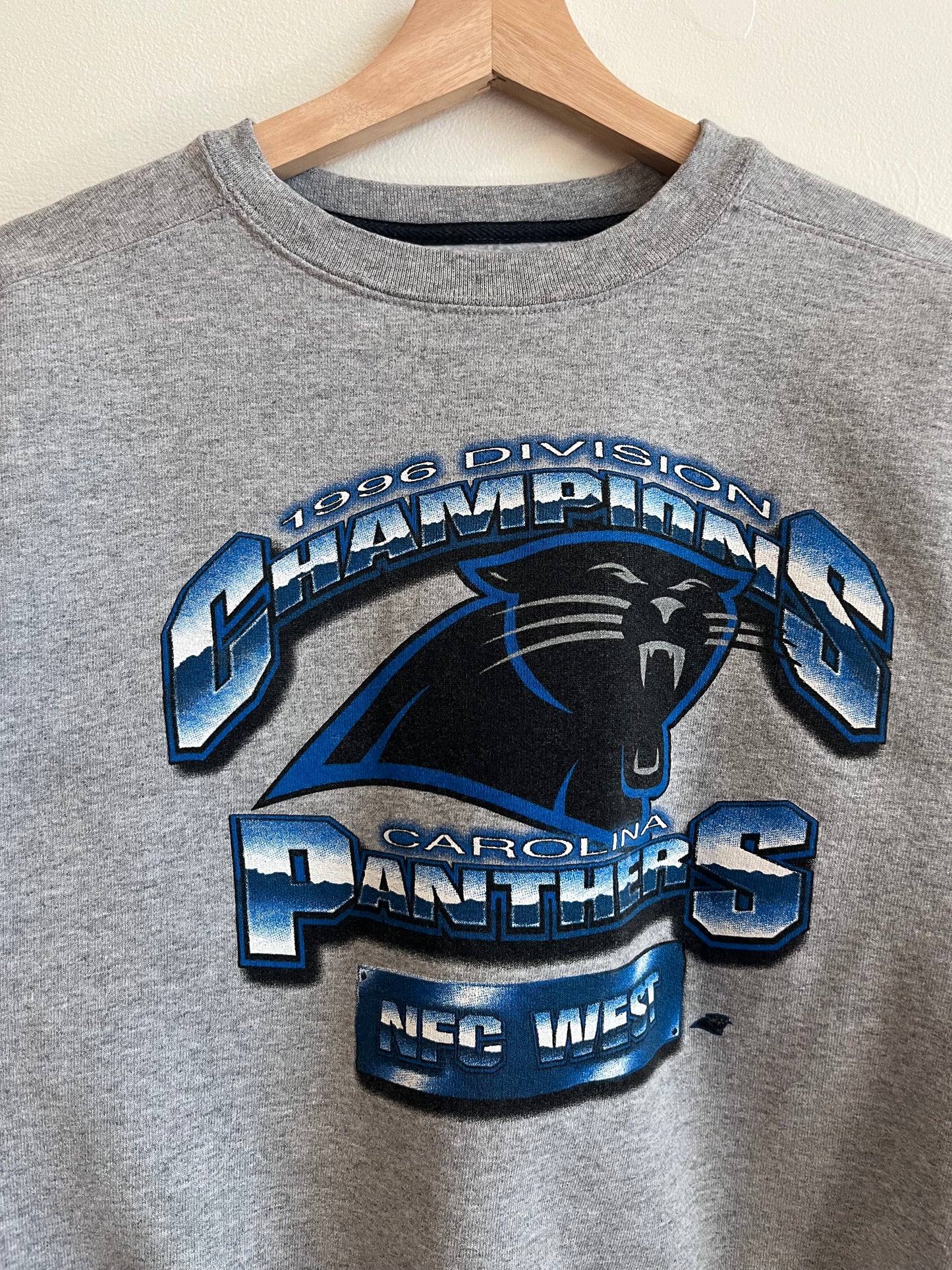 1996 Carolina Panthers NFC Division Crewneck (S)