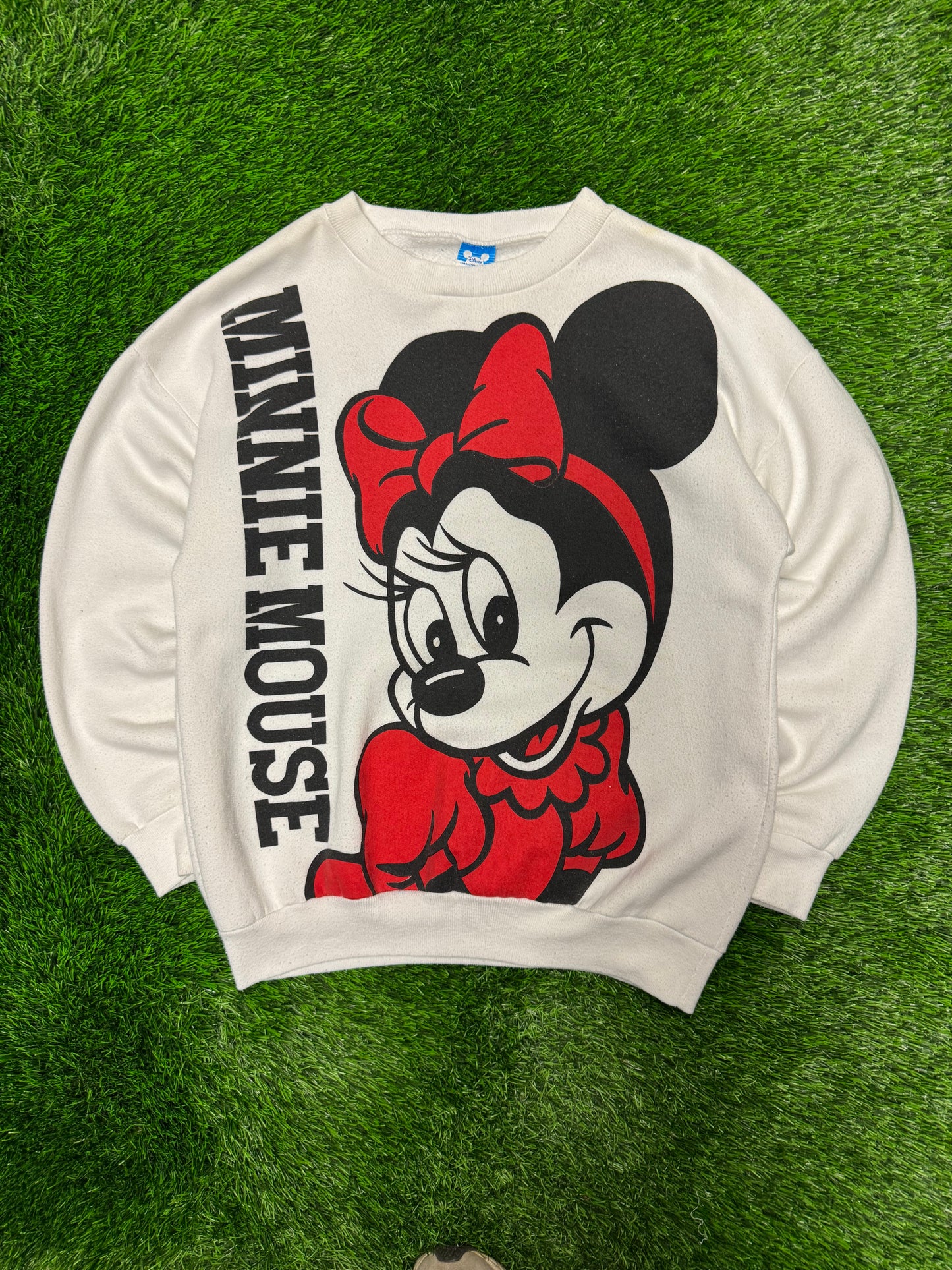80s Minnie Mouse Front/Back Graphic Vintage Crewneck (M)