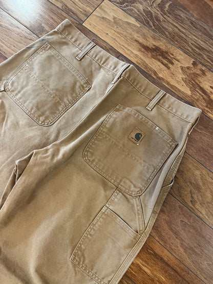 2007 Carhartt Dark Tan Paint Stained Pants (36 x 30)