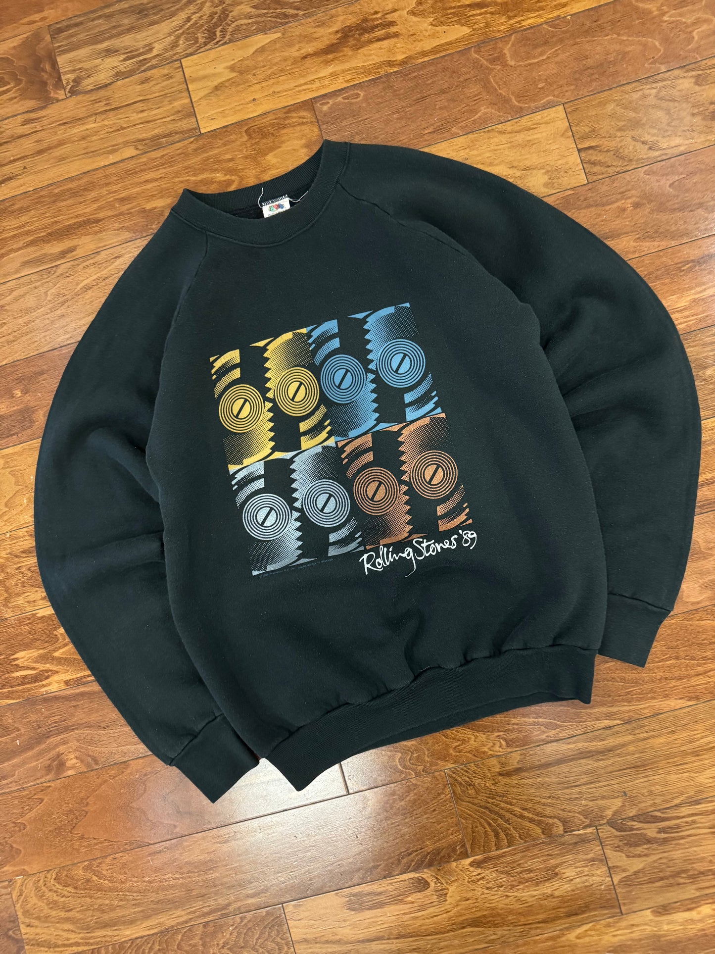 1989 Rolling Stones Vintage Band Music Crewneck (L)
