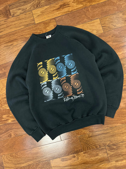 1989 Rolling Stones Vintage Band Music Crewneck (L)